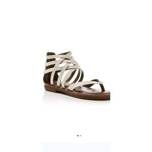 MIA Heritage Lilli Flat Gladiator Tan Women's Size 8.5M‎ Leather Sandals Zipper